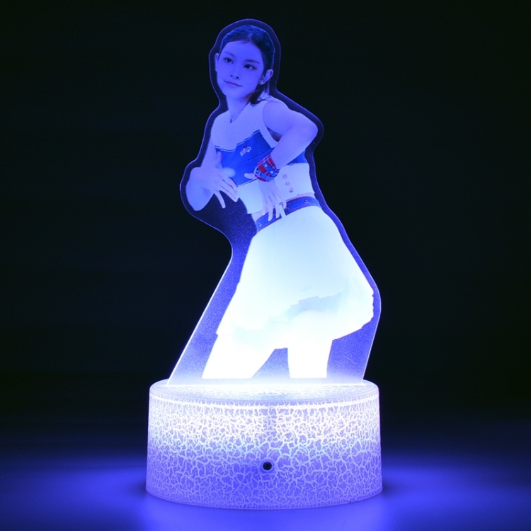 newjeans Acrylic Night Light 16 Color-changing USB Interface Box Set 19X7X4CM white base