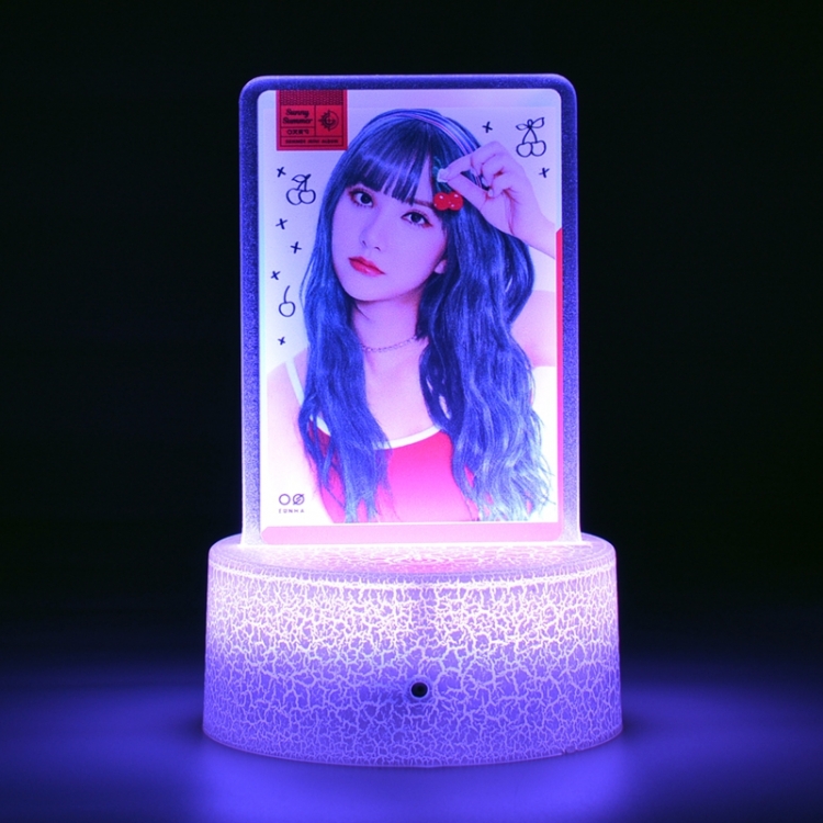 GFRIEND Acrylic night light 16 kinds of color changing USB interface box 14X7X4CM white base