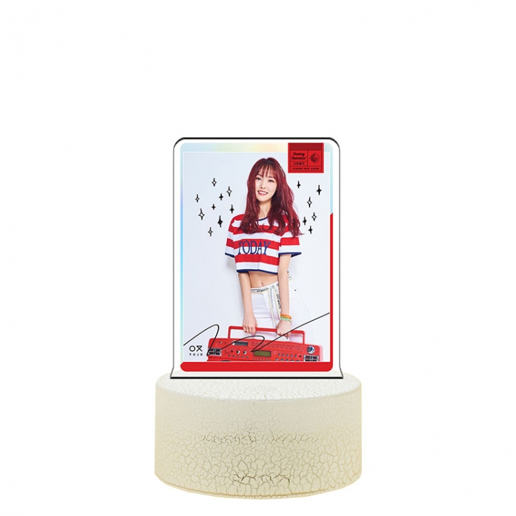 GFRIEND Acrylic night light 16 kinds of color changing USB interface box 14X7X4CM white base