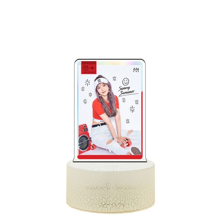 GFRIEND Acrylic night light 16 kinds of color changing USB interface box 14X7X4CM white base