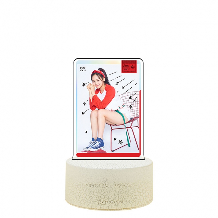 GFRIEND Acrylic night light 16 kinds of color changing USB interface box 14X7X4CM white base