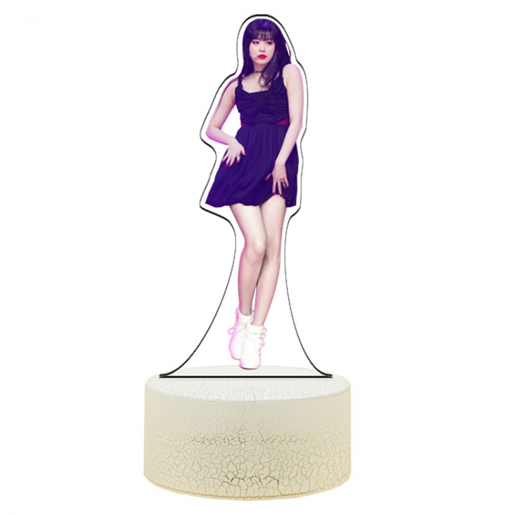 (G)I-DLE Acrylic Night Light 16 Color-changing USB Interface Box Set 19X7X4CM white base