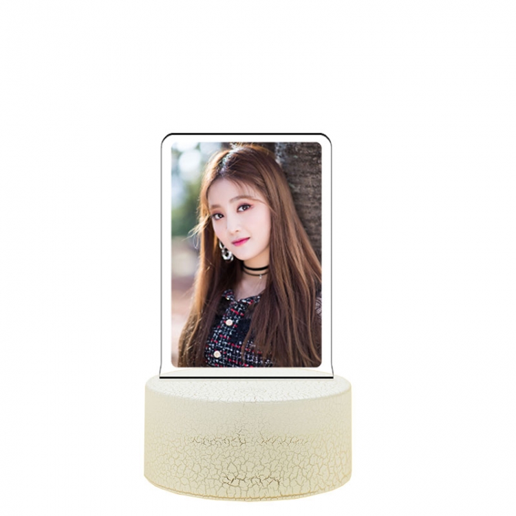 (G)I-DLE Acrylic night light 16 kinds of color changing USB interface box 14X7X4CM white base