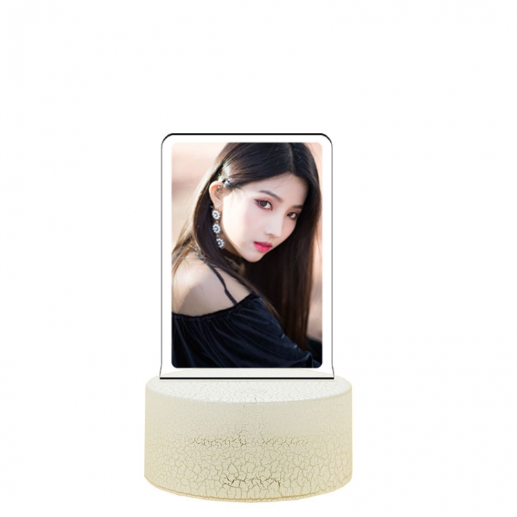 (G)I-DLE Acrylic night light 16 kinds of color changing USB interface box 14X7X4CM white base