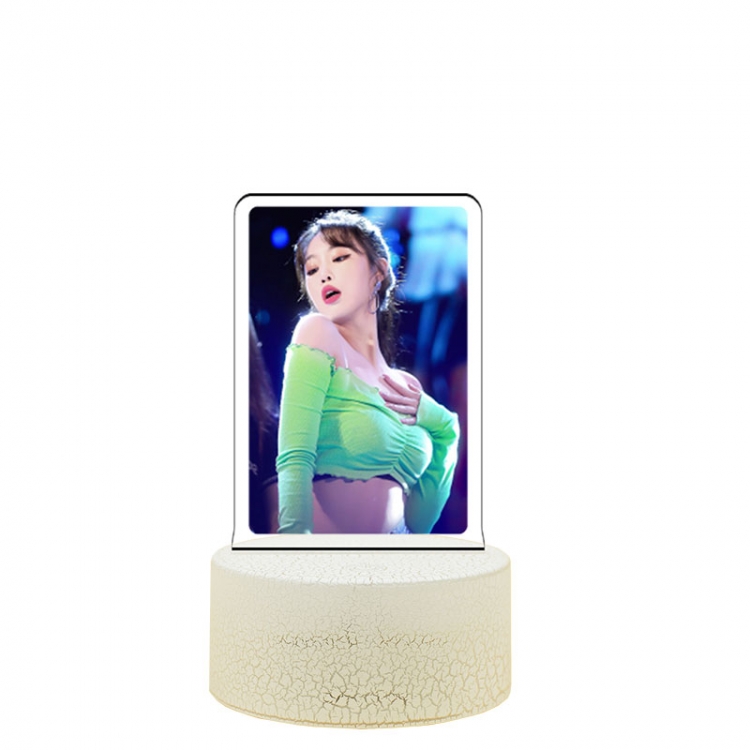 (G)I-DLE Acrylic night light 16 kinds of color changing USB interface box 14X7X4CM white base