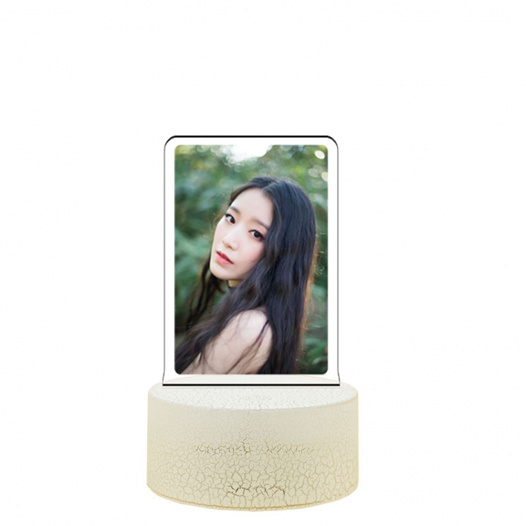 (G)I-DLE Acrylic night light 16 kinds of color changing USB interface box 14X7X4CM white base