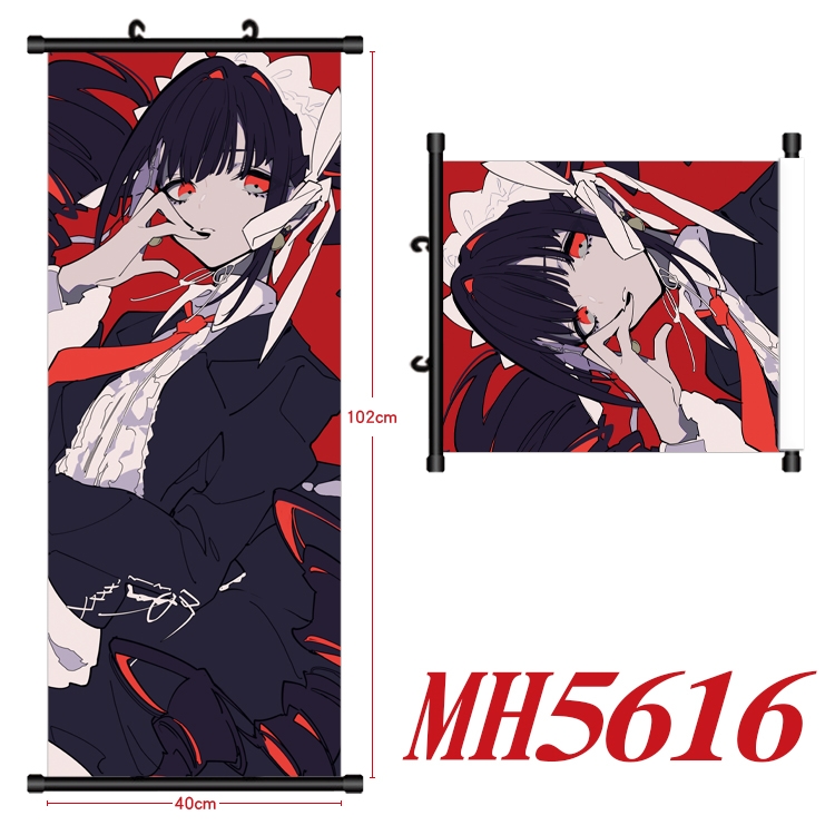 Dangan-Ronpa Anime black Plastic rod Cloth painting Wall Scroll 40X102CM MH5616A