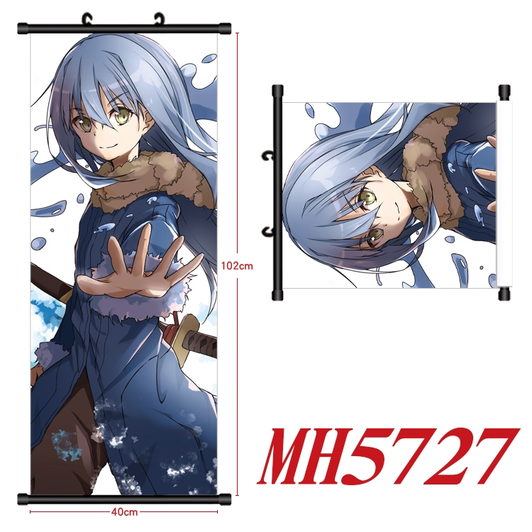 That Time I Got Slim  Anime black Plastic rod Cloth painting Wall Scroll 40X102CM