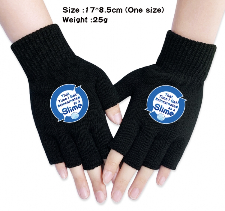 That Time I Got Slim Anime knitted half finger gloves 17x8.5cm