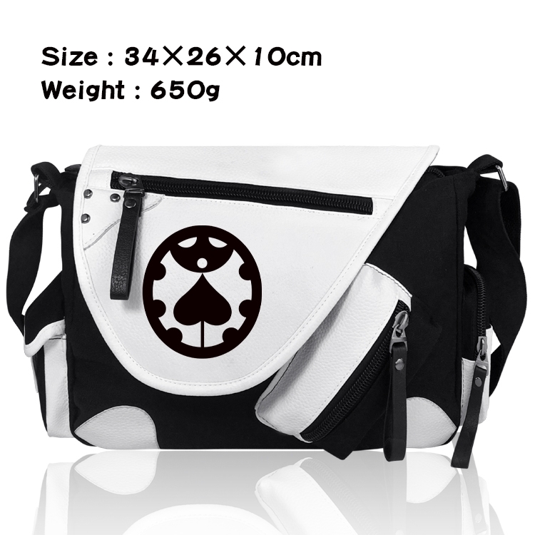 JoJos Bizarre Adventure Anime PU Colorblock Leather Shoulder Crossbody Bag 34x26x10cm