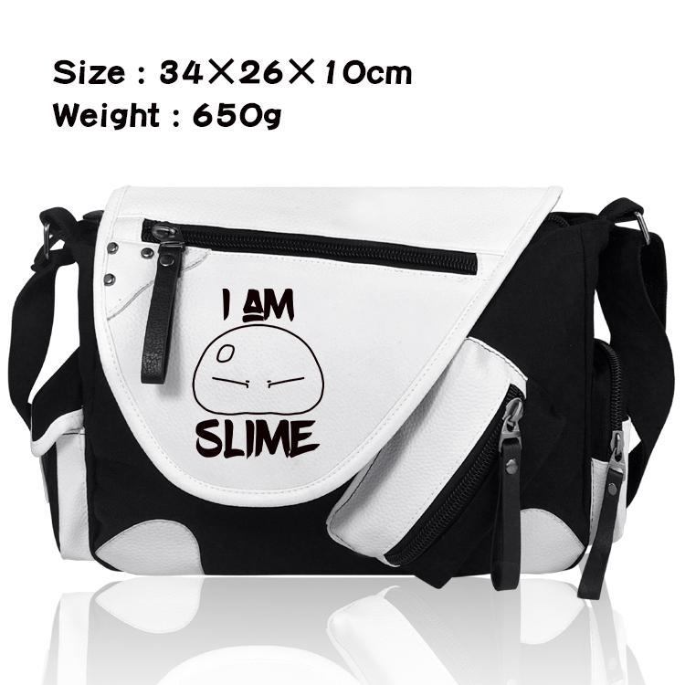 That Time I Got Slim Anime PU Colorblock Leather Shoulder Crossbody Bag 34x26x10cm