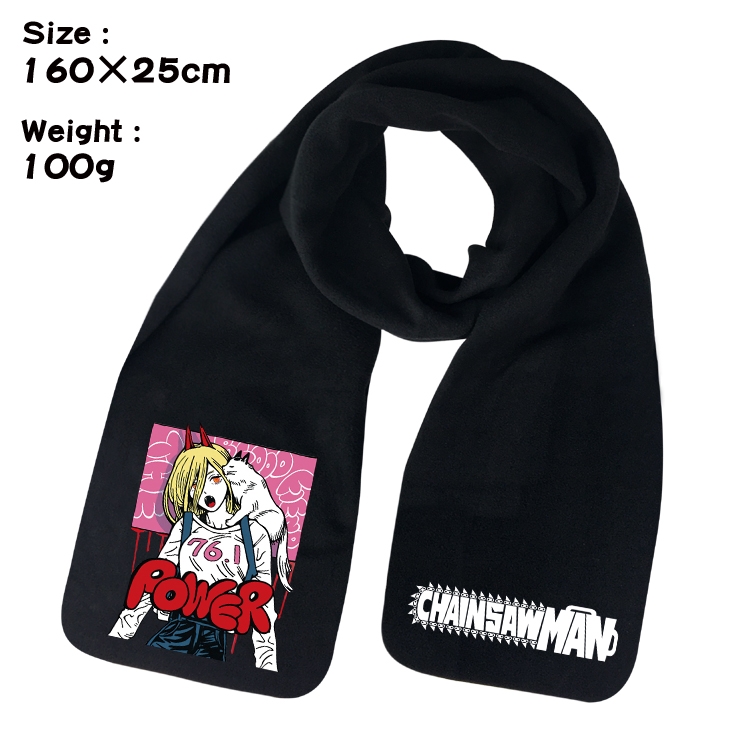 Chainsaw man Anime fleece scarf bib 160X25CM 