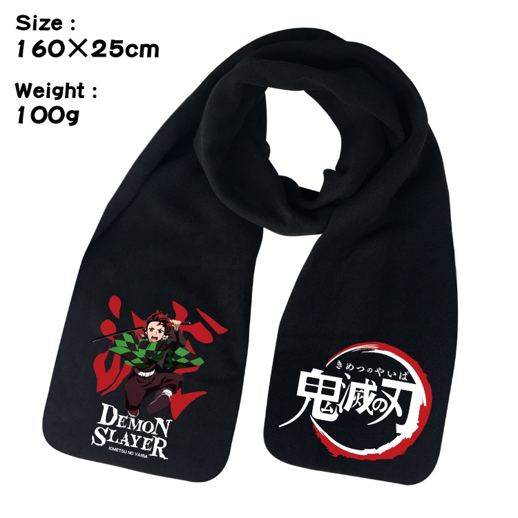 Demon Slayer Kimets Anime fleece scarf bib 160X25CM 