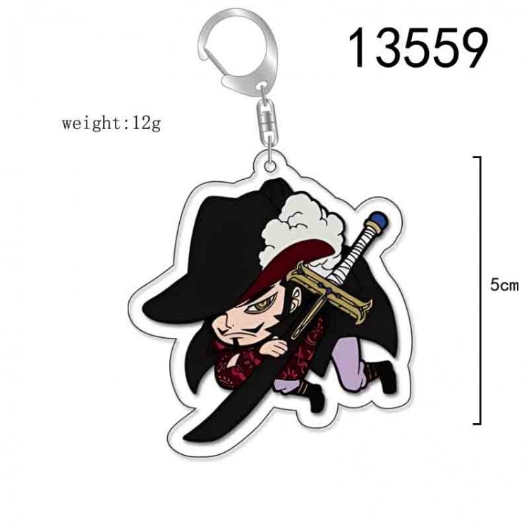 One Piece Anime Acrylic Keychain Charm price for 5 pcs 13559