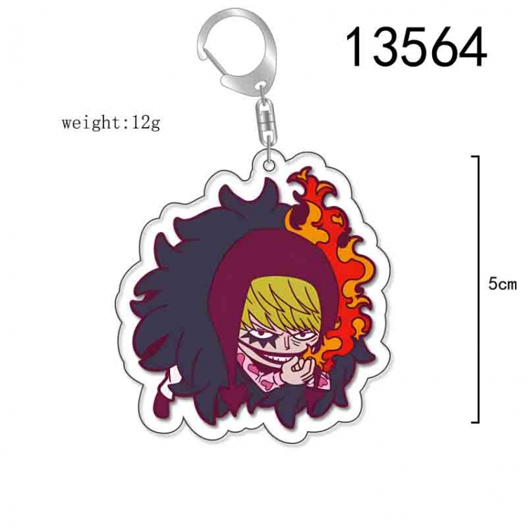 One Piece Anime Acrylic Keychain Charm price for 5 pcs 13564