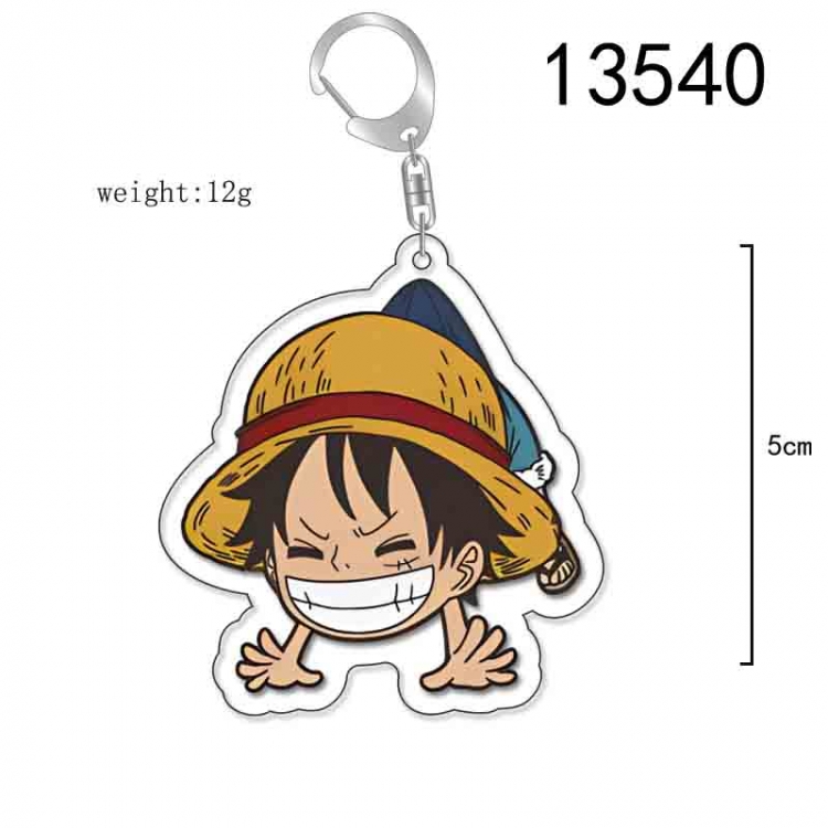 One Piece Anime Acrylic Keychain Charm price for 5 pcs 13540