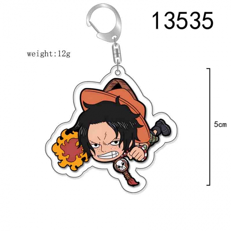 One Piece Anime Acrylic Keychain Charm price for 5 pcs 13535