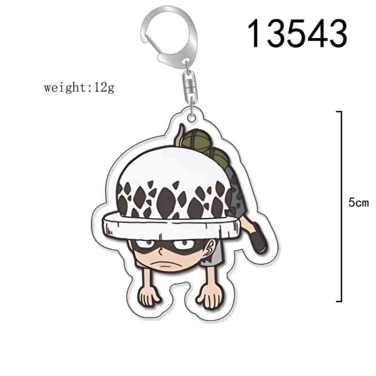 One Piece Anime Acrylic Keychain Charm price for 5 pcs 13543