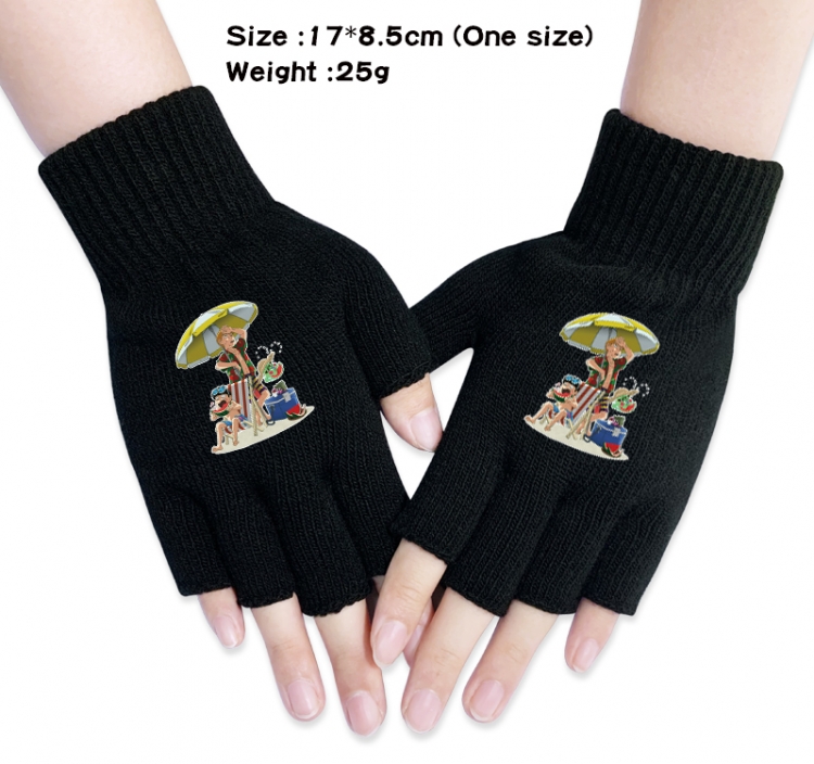 Mob Psycho 100 Anime knitted half finger gloves 17x8.5cm