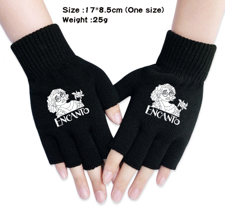 full house of magic Anime knitted half finger gloves 17x8.5cm