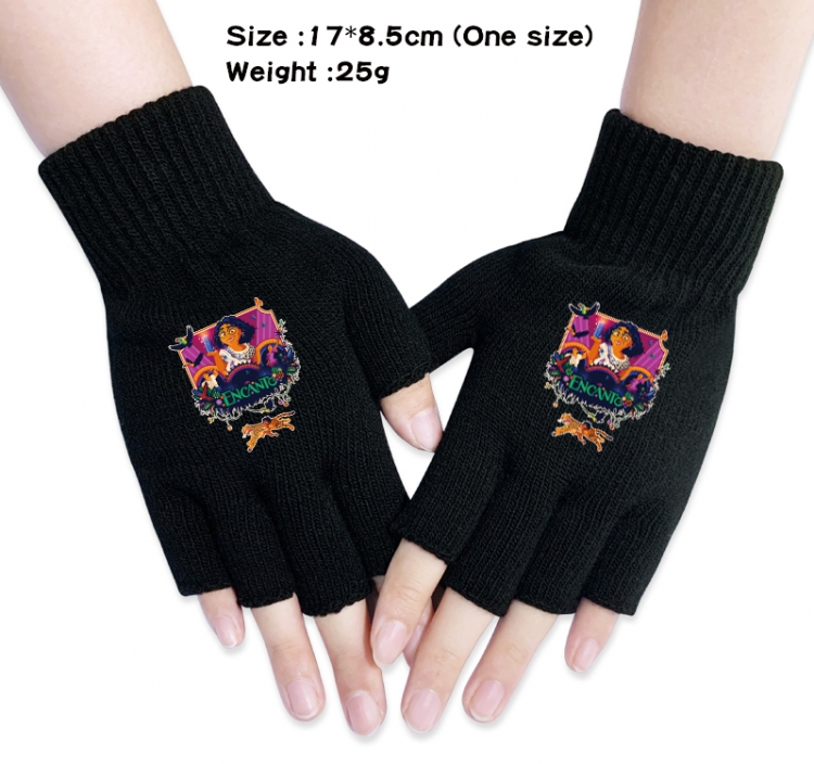 full house of magic Anime knitted half finger gloves 17x8.5cm