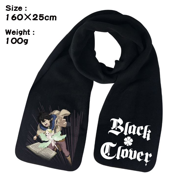 black clover Anime fleece scarf bib 160X25CM 