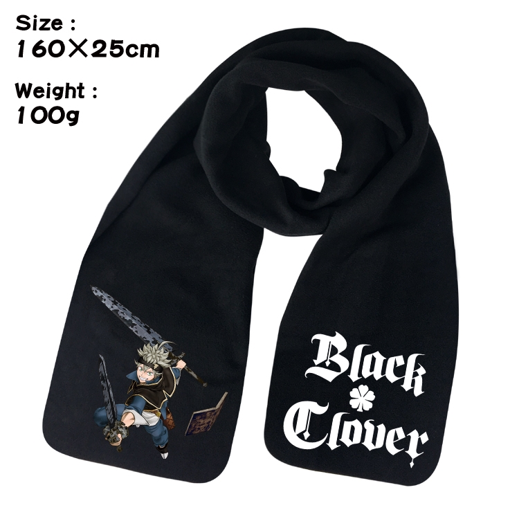 black clover Anime fleece scarf bib 160X25CM 
