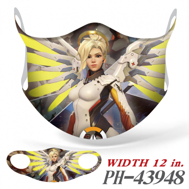 Overwatch Full color Ice silk seamless Mask price for 5 pcs PH-43948A