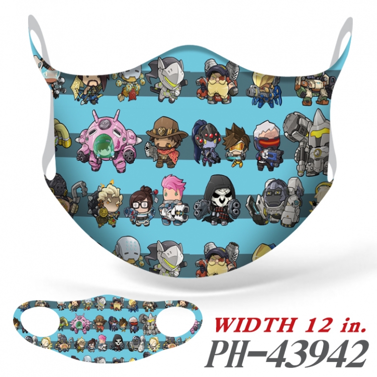 Overwatch Full color Ice silk seamless Mask price for 5 pcs PH-43942A