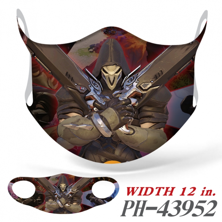 Overwatch Full color Ice silk seamless Mask price for 5 pcs PH-43952A