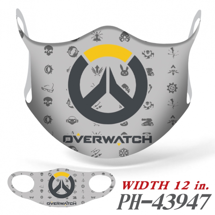 Overwatch Full color Ice silk seamless Mask price for 5 pcs PH-43947A