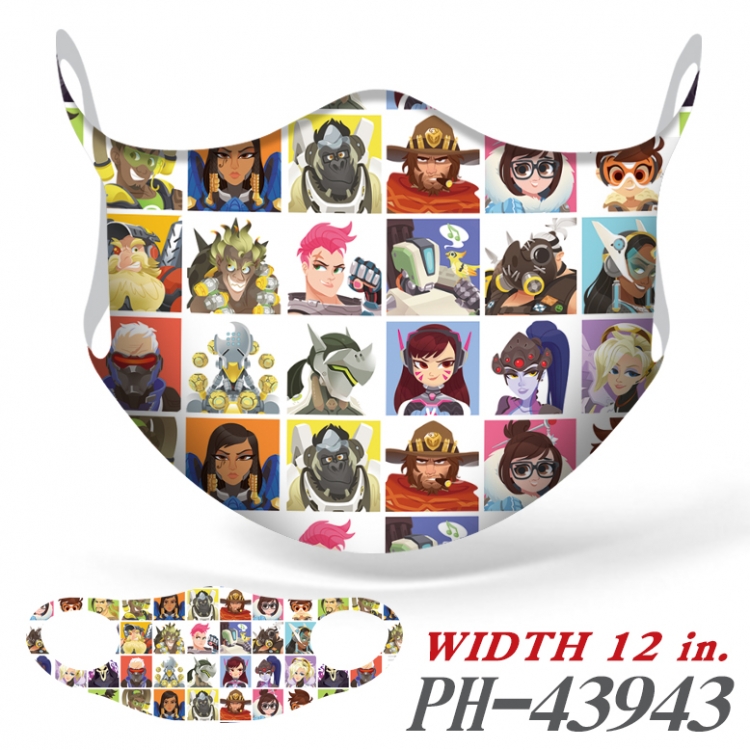 Overwatch Full color Ice silk seamless Mask price for 5 pcs PH-43943A