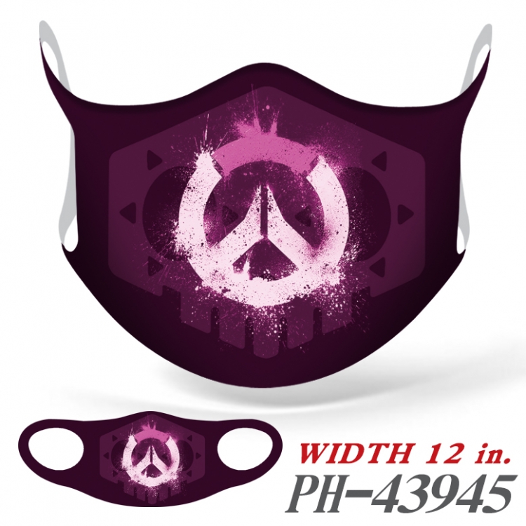 Overwatch Full color Ice silk seamless Mask price for 5 pcs PH-43945A