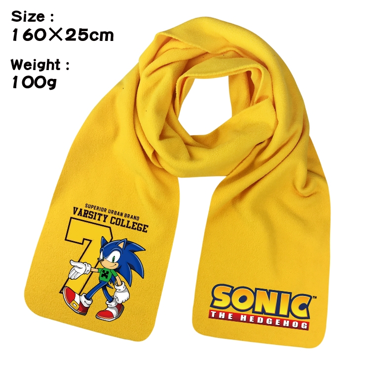 Sonic The Hedgehog Anime fleece scarf bib 160X25CM 