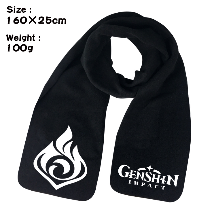 Genshin Impact Anime fleece scarf bib 160X25CM 