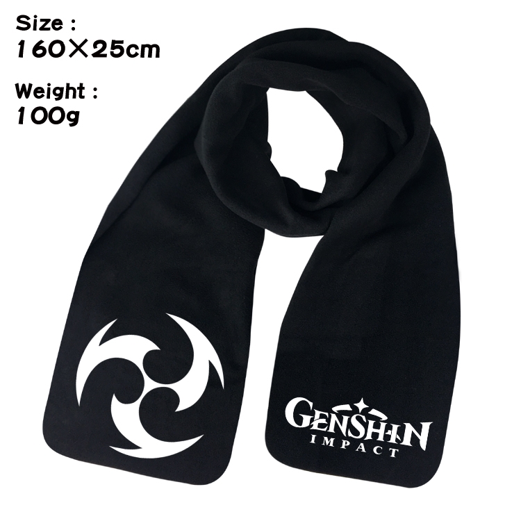 Genshin Impact Anime fleece scarf bib 160X25CM 