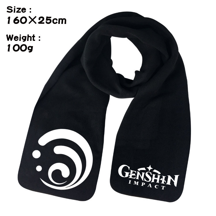 Genshin Impact Anime fleece scarf bib 160X25CM 