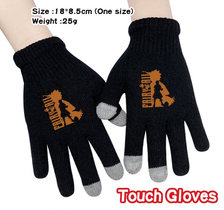 Fairy tail Anime touch screen knitting all finger gloves 18X8.5CM