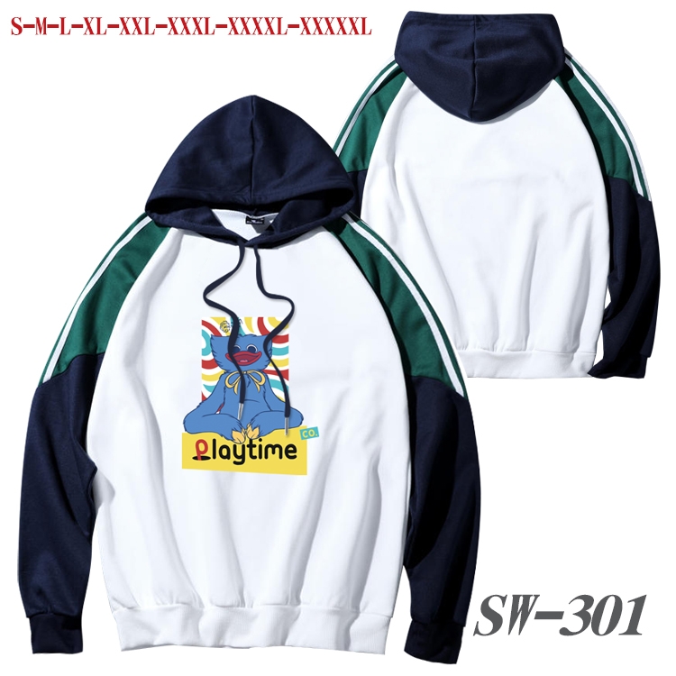 poppy playtime Anime color contrast sweater pullover Hoodie from S to 5XL