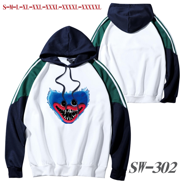 poppy playtime Anime color contrast sweater pullover Hoodie from S to 5XL