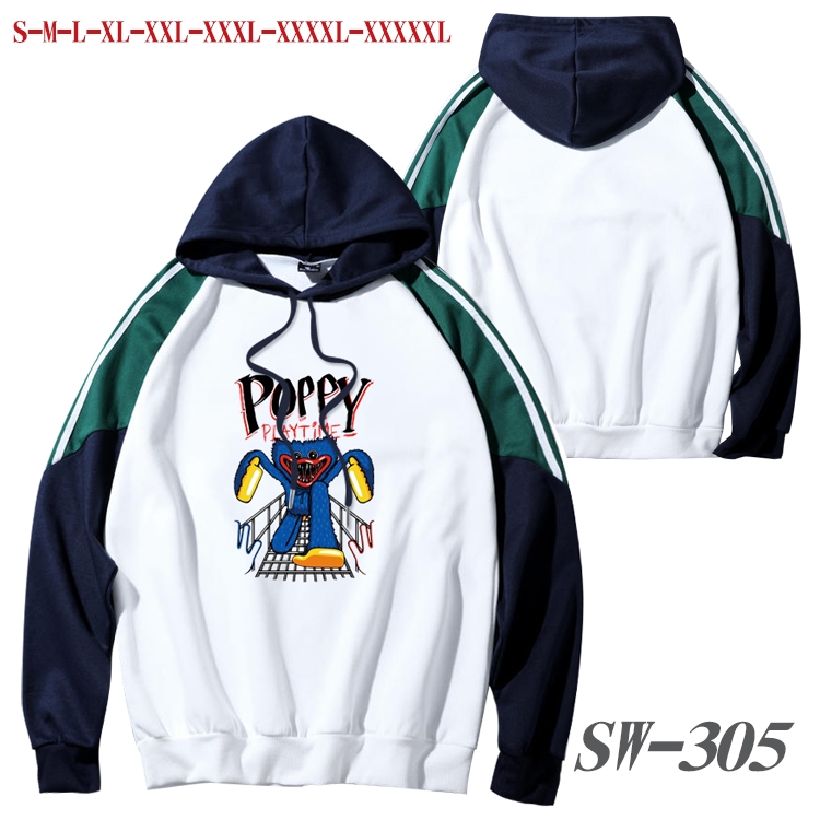 poppy playtime Anime color contrast sweater pullover Hoodie from S to 5XL