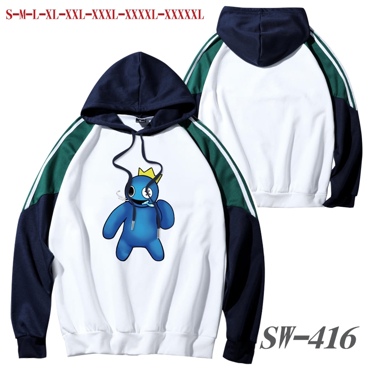 Rainbow friends Anime color contrast sweater pullover Hoodie from S to 5XL