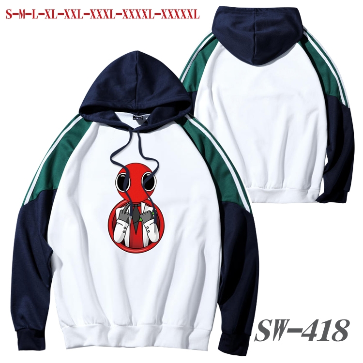 Rainbow friends Anime color contrast sweater pullover Hoodie from S to 5XL