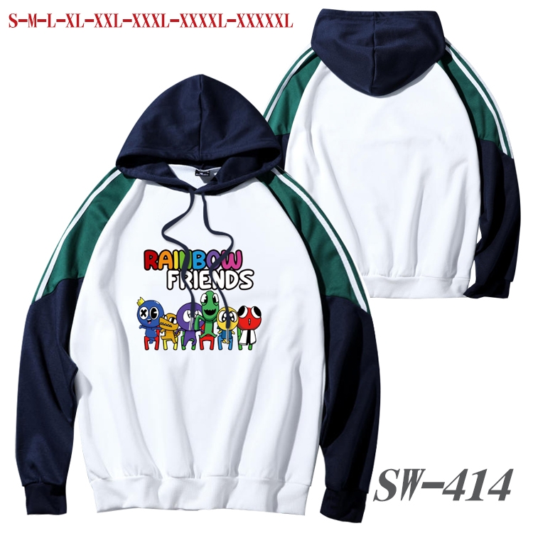 Rainbow friends Anime color contrast sweater pullover Hoodie from S to 5XL