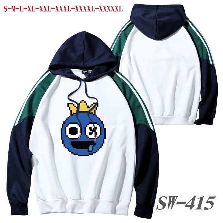 Rainbow friends Anime color contrast sweater pullover Hoodie from S to 5XL