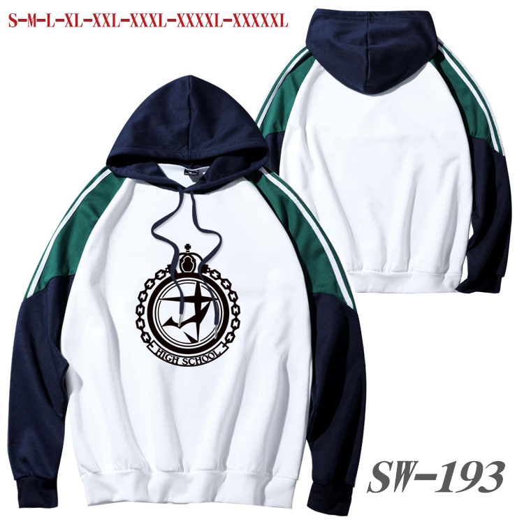 Dangan-Ronpa Anime color contrast sweater pullover Hoodie from S to 5XL