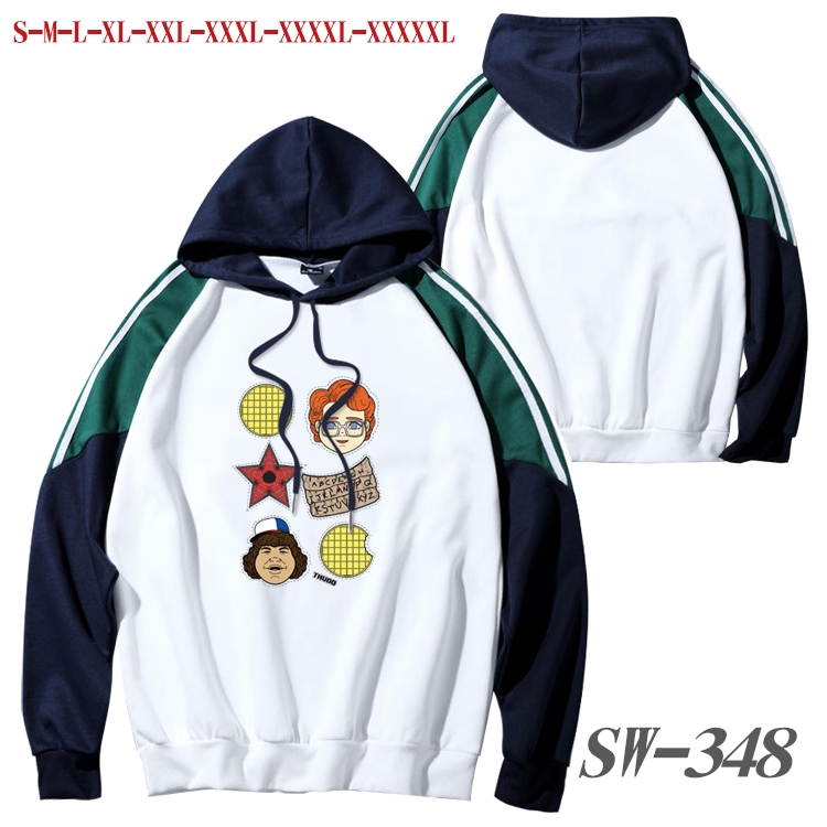 Stranger Things Anime color contrast sweater pullover Hoodie from S to 5XL