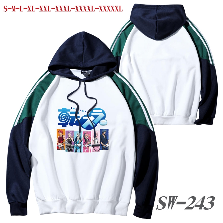 That Time I Got Slim Anime color contrast sweater pullover Hoodie from S to 5XL