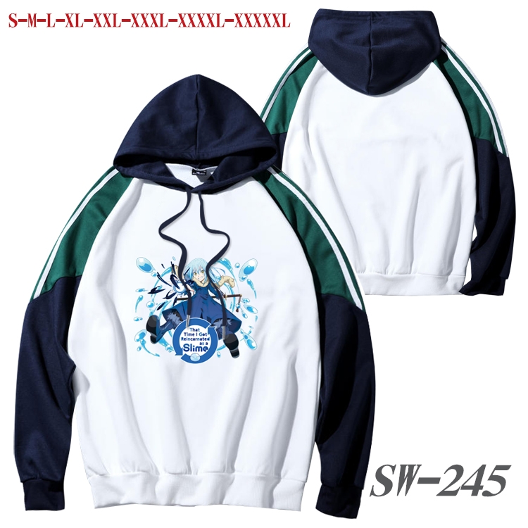 That Time I Got Slim Anime color contrast sweater pullover Hoodie from S to 5XL