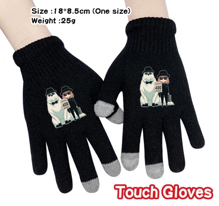 SPY×FAMILY Anime touch screen knitting all finger gloves 18X8.5CM